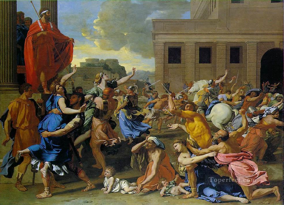 Rape of the sabine women classical painter Nicolas Poussin Oil Paintings